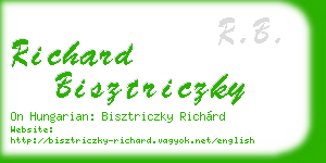 richard bisztriczky business card